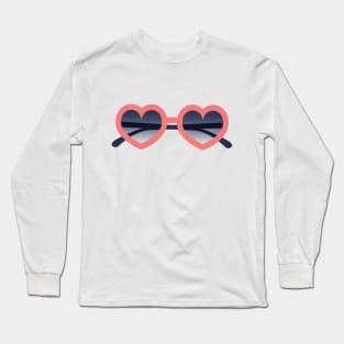 Pink Summer Heart Shades Long Sleeve T-Shirt